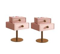 YHNNH Table d'appoint Haute for canapé, Petite Table de Chevet, tiroir supérieur Rotatif, Rangement, Table de Nuit for Petit Espace, Salon, Chambre à Coucher(Pink,45x40x60cm)