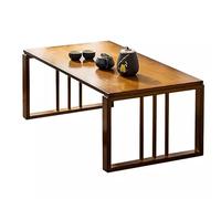 YHNNH, Table Table Basse Pliante en Bambou - Table à Thé Basse de Ferme for Salon au Sol - Table en Bois Portable avec Pieds Pliables(31.5x16.5x13inch)