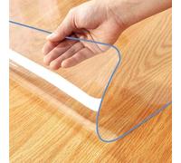 YHNNH Tapis de Protection de Table Transparent de 2 mm d'épaisseur, Nappe rectangulaire imperméable en Plastique, 70 x 150 cm/100 x 180 cm/100 x 200 cm (80 x 160 cm/31,5 x 63 Pouces)