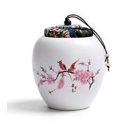 YHNNH urne funéraire pour Animaux, Urne funéraire décorative en céramique for Cendres d'animaux de Compagnie, Chiens, Chats, Humains, for Chien, Chat ou d'oiseaux(White B)