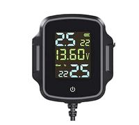 YHNQFB Tpms Système Moto pour Yamaha BWs 50 2006-2016, Moniteur de Pression des Pneus TPMS sans Fil, Affichage LCD, Etanche avec Capteur Externe,External-A