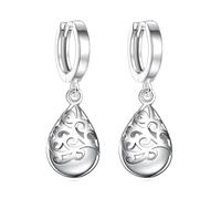 YHNSDJX Boucles d'oreilles en argent Sterling 925 avec fleur en pierre d'opale for femmes, boucles d'oreilles victoriennes hypoallergéniques, pendantes en pierre de lune(1)
