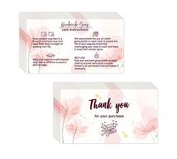 YHNTGB Lot de 240 cartes d'entretien de savon faites à la main, guide de nettoyage et instructions pour les fabricants Rose