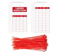 YHNTGB Lot de 90 étiquettes d'inspection de sécurité pour échelle avec attaches à glissière réglables 14 x 7,6 cm pour la prévention des accidents et l'entretien de l'échelle pour environnements