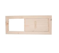 YHomU Ventilation de Sauna, 34 x 14 cm, Bois Massif de Hemlock, volet réglable, Panneau de Ventilation pour Cabine de Sauna, Chambre de Vapeur, Coloris Bois Naturel