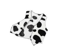 Yhong Enfants Déguisement Cowboy Cowgirl Histoire du Jouet Gilet Flanelle Doux Hiver Imprimé Vache Gilet Intérieur Court sans Manches Bébé Filles Noir et Blanc 2-3 Ans