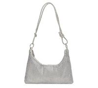 YHOPJKFRA Bolso de hombro para mujer, minibolso de mano con bandolera pequeña, estilo retro, suave, clásico, de los años 90 | plateado