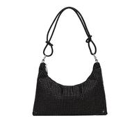 YHOPJKFRA Bolso de hombro para mujer, minibolso retro suave, bandolera pequeña, clásico, estilo años 90 | negro