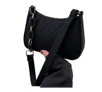 YHOPJKFRA Bolso de hombro para mujer, minibolso retro suave, bandolera pequeña, clásico, estilo años 90 | negro