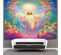 YHOPJKFRA Mythical Jésus 3D Effet Tapisserie DécoSourision Murale Tapisserie Murales Tapisserie Murale Tissu Pour Chambre Salon Collège Dortoir Tapisseries 180cmx230cm