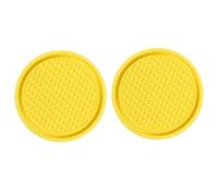 YHQKJ 2 Pièces sous-Verres Voiture pour Porsche 718 911 Boxster Cayenne Cayman Macan Panamera Taycan, Dessous de Verre Isolé Anti-Dérapant Coussinets de Porte-Gobelet Interieur Accessoires