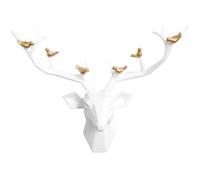 YHRJ Papercraft 3D Animaux Tete De Cerf Decoration Murale,Sculpture De Tête De Cerf en Trois Dimensions D'intérieur, Cadeau Suspendu De Tête d'animal Géométrique, Résine Écologique, 3 Styles