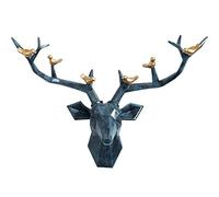 YHRJ Papercraft 3D Animaux Tete De Cerf Decoration Murale,Sculpture De Tête De Cerf en Trois Dimensions D'intérieur, Cadeau Suspendu De Tête d'animal Géométrique, Résine Écologique, 3 Styles