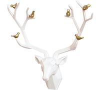 YHRJ Papercraft 3D Animaux Tete De Cerf Decoration Murale,Sculpture De Tête De Cerf en Trois Dimensions D'intérieur, Cadeau Suspendu De Tête d'animal Géométrique, Résine Écologique, 3 Styles