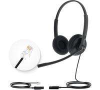 Yhs34 Rj9 Casque Téléphonique Avec Microphone Antibruit, Filaire Call Center Phone Headset Pour Téléphone Fixe De Bureau