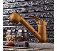 YHSGY Robinet de cuisine en cuivre Robinet d'évier rotatif eau chaude et froide Design élégant et durable pour cuisines modernes