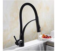 YHSGY Robinets de cuisine Robinet De Cuisine Évier En Laiton Noir/Rouge Avec Robinet Torneira Noir Robinets De Cuisine Robinet Mitigeur De Bain Monté Sur Pont Froid