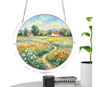 Yhsioaklo Attrape-soleil pour fenêtre - Acrylique 2D résistant à la décoloration - Puzzle attrape-soleil décoratif pour mur - Pour intérieur, jardin, cour, plage, arbre, vacances, rebords de fenêtre