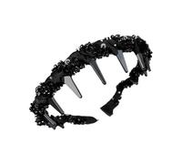 Yhsioaklo Bandeau avec perles pour femmes, bandeau de de visage, accessoire de cheveux occupé pour les mères, les courses, les filles, les mariées, les fêtes, les photos de famille, les élèves