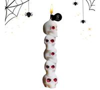 Yhsioaklo Bougie parfumée en d'Halloween - Centre de table effrayant pour décoration d'intérieur pour femme, soirée, dîner, fête d'anniversaire, vacances, Thanksgiving, fenêtre d'hiver