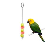 Yhsioaklo Brochette à Friandises pour Oiseaux - Bâton d'alimentation en Légumes en Acier Inoxydable - Distributeur de Nourriture pour Oiseaux - Perchoir Cage pour Ara Perruche Calopsitte Conure
