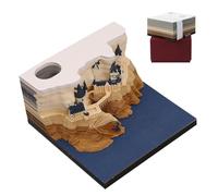 Yhsioaklo Calendrier 3D | Calendrier Horloge 3D 2026 - Bloc-notes et Agenda avec Art Gravure sur Papier et Lumière LED pour Usage Quotidien, Voyage, École, Maison, Noël, Famille,