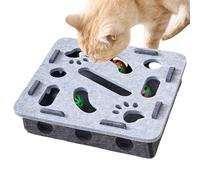 Yhsioaklo Cat Puzzle Box | Jouet de Labyrinthe interactif pour Les Chats intérieurs | Jouet d'enrichissement en Feutre pour la Stimulation mentale et l'activité sensorielle, Jeu d' pour Chatons