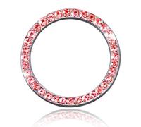 Yhsioaklo Couvercle de Bouton Poussoir Start Stop - Bouclier décoratif pour démarreur d'allumage | Accessoire Universel de Moteur Bling avec adhésif | Décorations de Voiture en pour Homme et