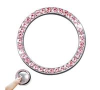 Yhsioaklo Couvercle de Bouton Poussoir Start Stop - Bouclier décoratif pour démarreur d'allumage | Accessoire Universel de Moteur Bling avec adhésif | Décorations de Voiture en pour Homme et