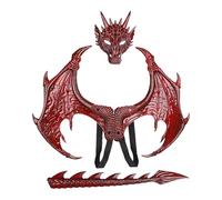 Yhsioaklo Ensemble de cosplay Dragon pour, accessoires de visage, queue d'ailes, pour Halloween, Pâques, accessoires amusants