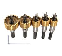 Yhsioaklo Ensemble De Mèches Pour Trous,5 Pièces Cutter de Précision Lisse Résistant à l'Usure - Mèche à Percer,Pour L'installation De Serrures Et Le Travail De La Tôle, Usage Intérieur Pour