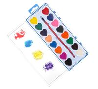 Yhsioaklo Ensemble de peinture aquarelle en forme de cœur | Fournitures de peinture lavables pour la Saint-Valentin | Fournitures d'art pour garçons et filles pour l'école à la maison, la salle de