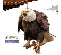 Yhsioaklo Épouvantail d'oiseaux | Pendentif épouvantail | Pendentif décoratif avec Clochette, Faux épouvantails réalistes en Forme de Chouette, Effrayant Les Oiseaux