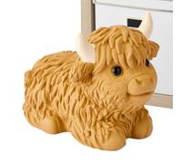 Yhsioaklo Figurine de chardon, statue de vaches des hautes terres, statues de figurines, étagère, décoration de plateau pour chambre à coucher, maison, décorations d'amitié pour femmes