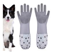 Yhsioaklo Gants de toilettage pour animaux de compagnie - Gants de bain antidérapants en silicone | Peigne brosse de lavage pour chiens et chats | Outil de nettoyage pour animaux de compagnie