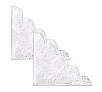 Yhsioaklo Garde-boue pour baignoire - Bouclier d'angle transparent adhésif - Bavettes en acrylique 25 x 22 cm | pour hôtel salle de bain dortoir appartement zone eau évier