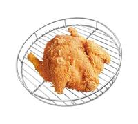 Yhsioaklo Grille de barbecue - Plateau de 24 cm en acier inoxydable résistant à la chaleur | Grille de cuisson ronde, pour l'extérieur et le camping et la maison pour refroidir, griller, rôtir, sécher