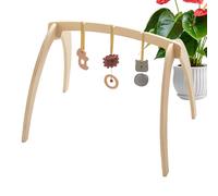 Yhsioaklo Gymnase pour bébés sur le sol, jouets sensoriels pliables avec hochet | Centre d'activités avec cadre et barre de gymnastique pour enfants, pour garçons et filles