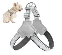 Yhsioaklo Harnais réfléchissant pour chien, gilet réfléchissant en forme de Y avec clip sur le devant, anti-étranglement, accessoires de dressage réglables pour chiot