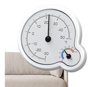 Yhsioaklo Hygromètre thermographique analogique, jauge de température analogique, hygromètre thermographique analogique à double cadran, mouvement mécanique du moniteur de température de haute