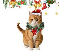 Yhsioaklo Jolies décorations de Noël - Panneaux décoratifs en Acrylique 2D - Ornements Mignons en Forme de - pour l'hiver, Les fêtes, Les fêtes saisonnières, la cheminée et Le Lieu de Travail