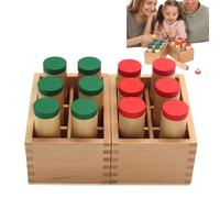 Yhsioaklo Jouets Sensoriels Auditifs,Apprentissage Sensoriel Précoce en Bois,Bouteilles Sonores pour la Discrimination Auditive des - pour École Maternelle Filles Garçons Anniversaire Noël Maison