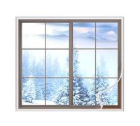 Yhsioaklo Kit d'isolation de film rétractable pour fenêtres - Enveloppe transparente pour isolation contre les courants, barrière thermique réutilisable pour maison, chambre, salle de classe, hiver