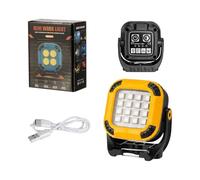 Yhsioaklo Lampe de travail LED magnétique, super lumineuse - Éclairage de sécurité multifonction pour chantier de travail, sous armoire, réparation de voiture, camping, voyage, randonnée