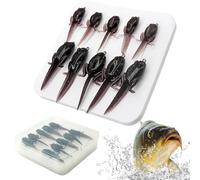 Yhsioaklo Leurres Souples - Leurres De Bass Pré-Montés | 10 Pièces Résistance Basse Température Matériel Pêche Eau Douce pour Perche Truite Sandre Achigan