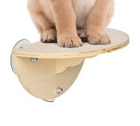 Yhsioaklo Lit de fenêtre pour chat - Perchoir pour chat peu encombrant pour rebord de fenêtre | Étagère en bois avec 3 ventouses pour chat d'intérieur