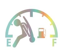 Yhsioaklo Lot de 2 autocollants réfléchissants pour bouchon de réservoir d'essence, panneau d'avertissement en vinyle imperméable pour l'extérieur automobile, SUV, camion, camping-car, porte, fenêtre