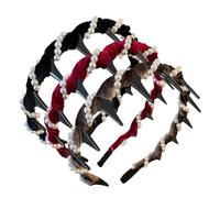 Yhsioaklo Lot de 3 serre-têtes avec perles antidérapantes pour plage, rendez-vous, école, travail, dîner, mariages, banquets, événements