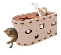 Yhsioaklo Maison à griffer pour chat | Niche d'intérieur pour chats, protection des meubles, niche pour chaton pour chambre à coucher, salon, maison, appartement, bureau, maison, espaces de travail