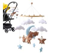 Yhsioaklo Mobile pour bébé, ours, berceau mobile, jouet, feutre, nuages, chambre d'enfant, décoration pour chambre à coucher, commode, poussette